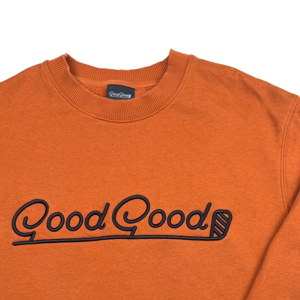 Good Good Golf Mens Crewneck Sweatshirt Burnt Orange‎ Script Logo Size S